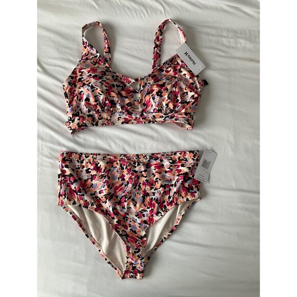 Hurley Moderate Coverage 2-Piece BikiniPlus size 1X, New - Picture 1 of 6